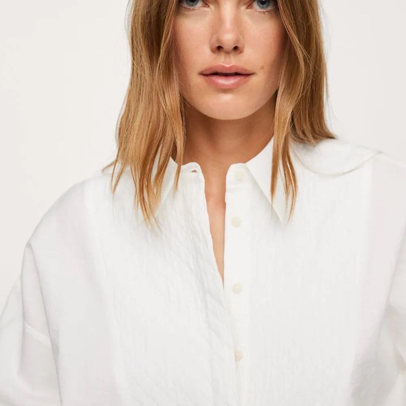 Mango Oversized Cotton Blouse, Size 12 - Picture 4 of 9